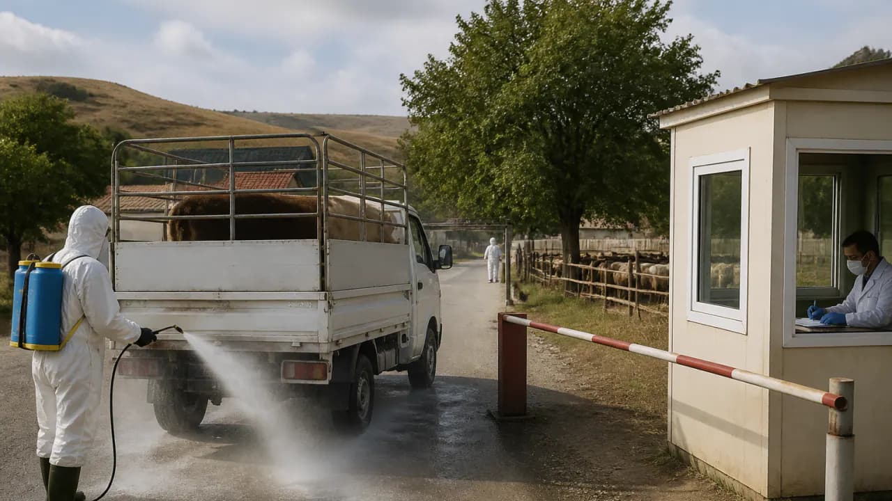 Samuxun Alıuşağı kəndində qarayara ilə mübarizə üçün nəzarət postu və dezinfeksiya tədbirləri həyata keçirilir