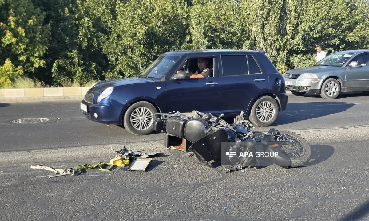 Naxçıvanda avtomobilin iki motosikletlə toqquşması nəticəsində 3 nəfər xəsarət alıb